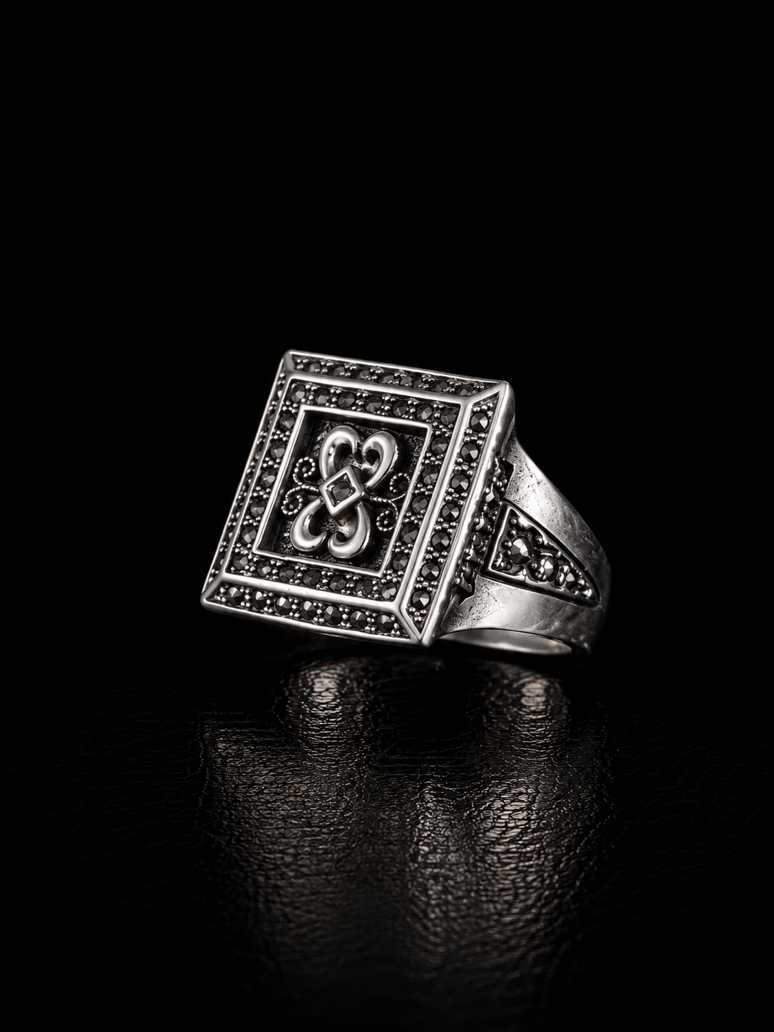 Vintage Square Stainless Steel Ring