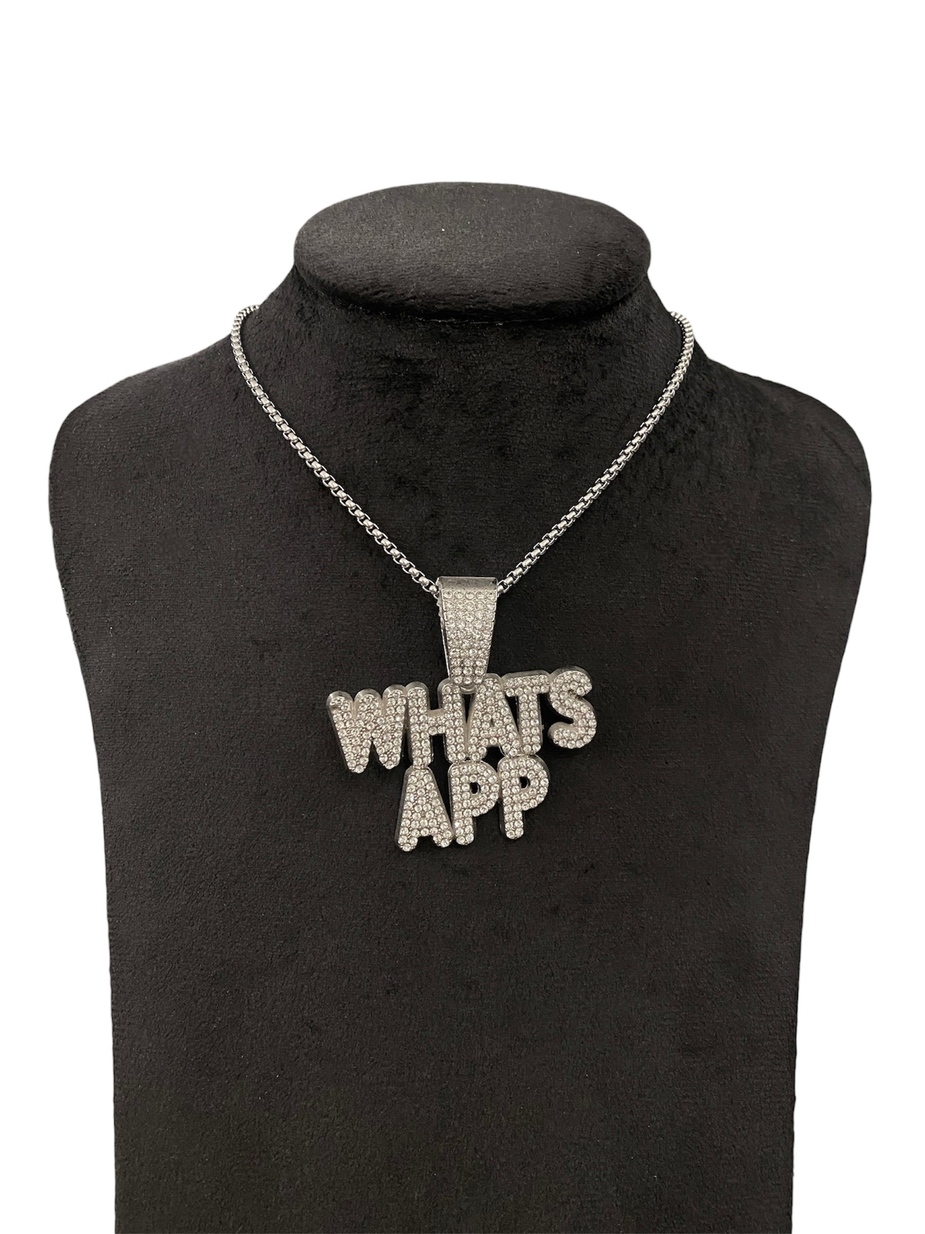 Whatsapp iced pendant chain