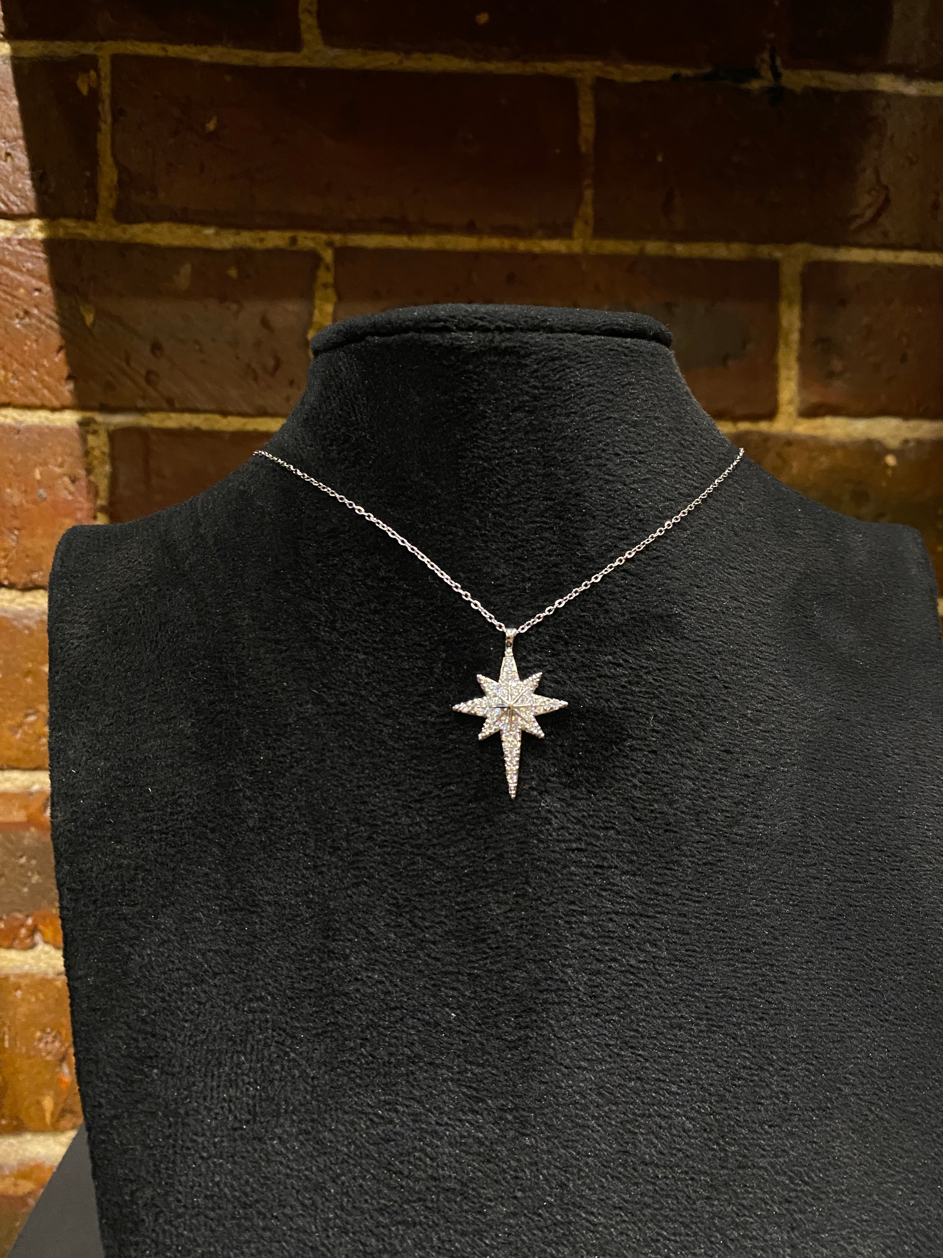 Iced star necklace