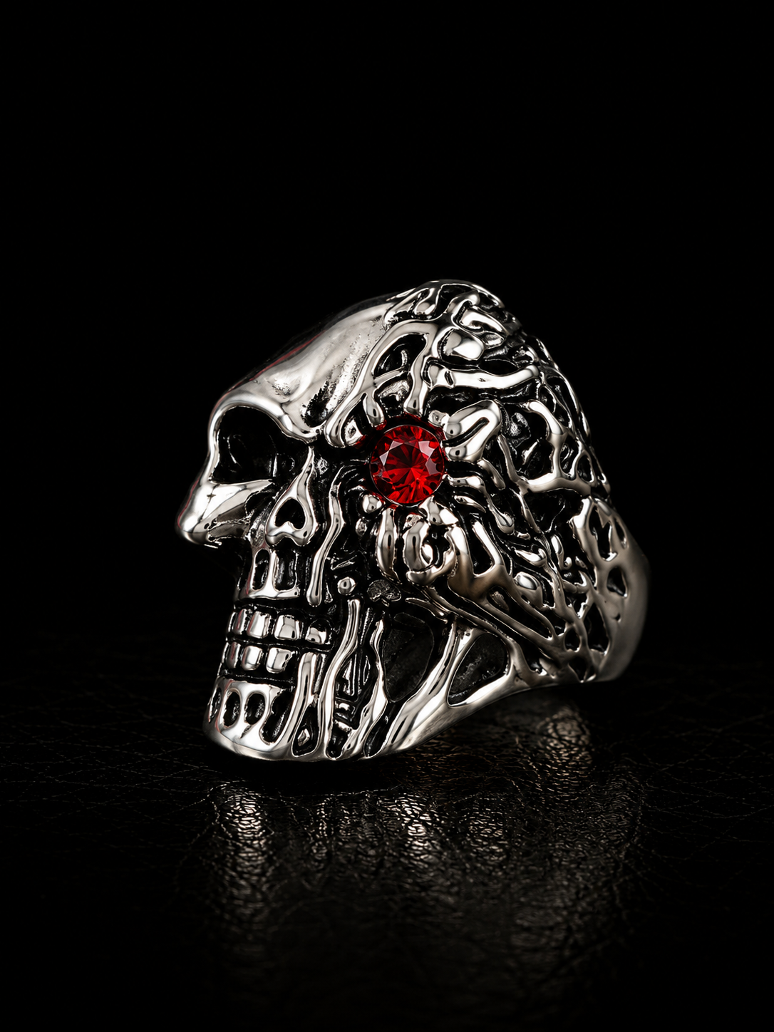 Cyber Skull Stainless Steel Ring