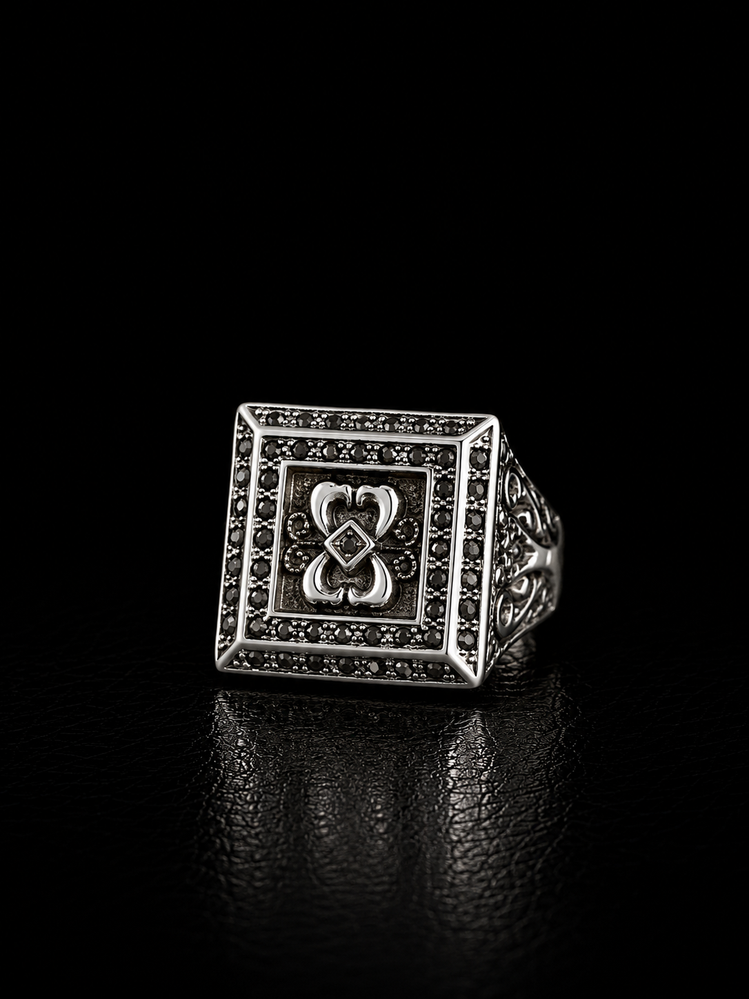 Vintage Square Stainless Steel Ring
