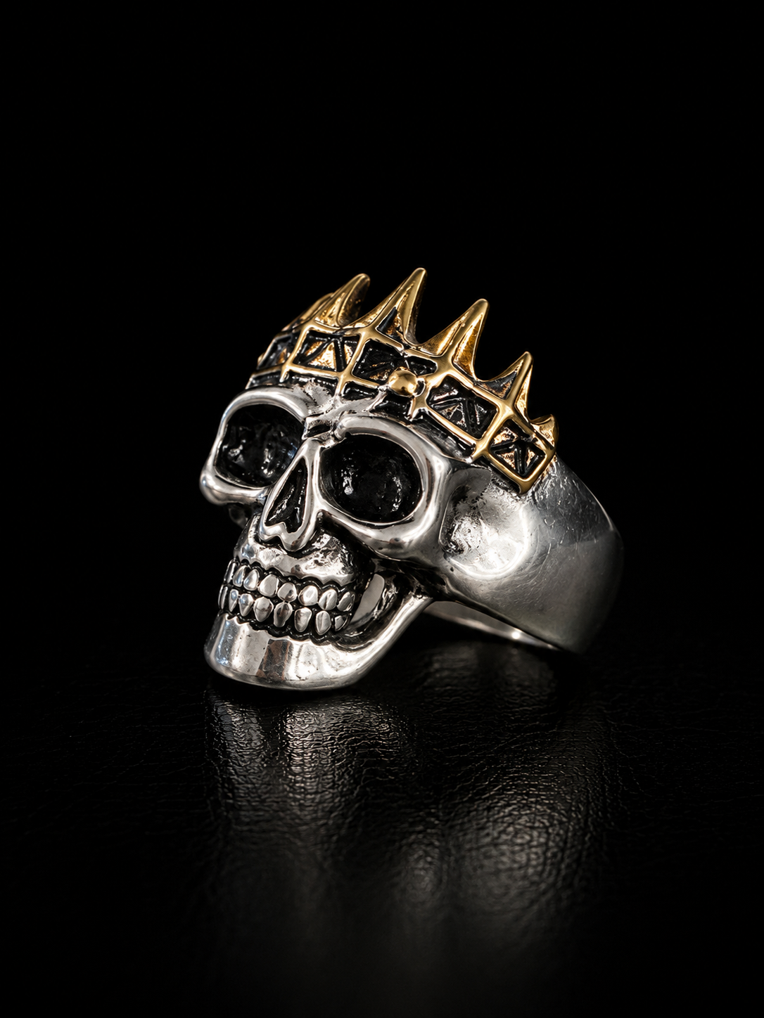 Crowned Skull Stainless Steel Ring