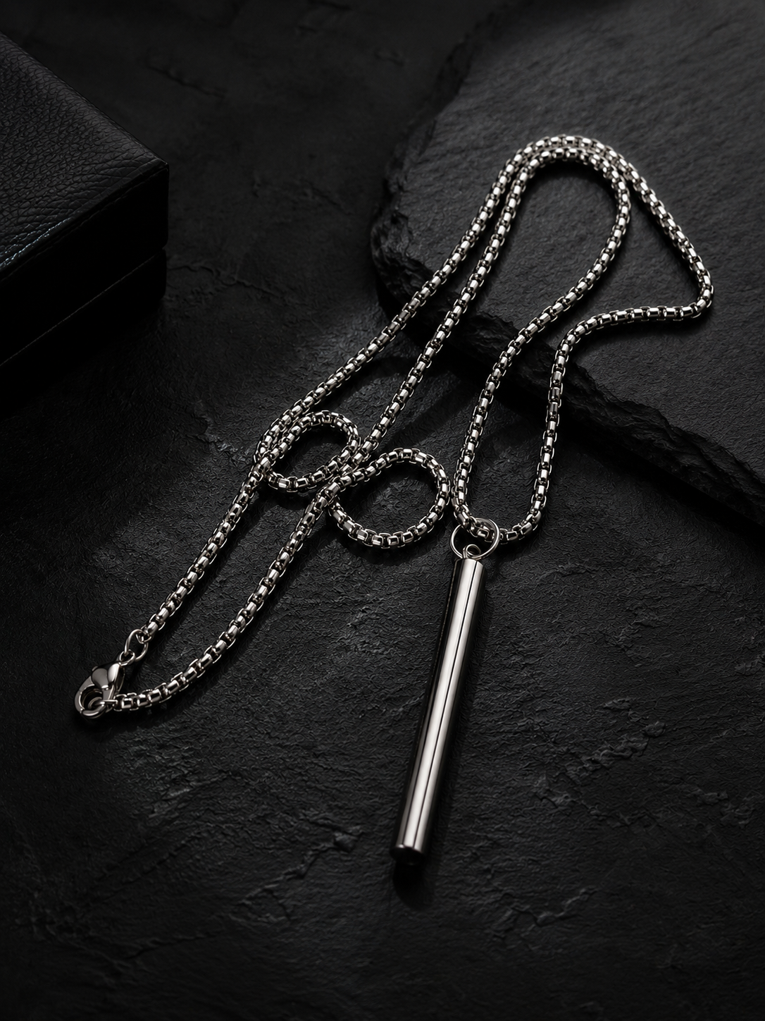 Minimalist Stainless Steel Circular Bar Necklace