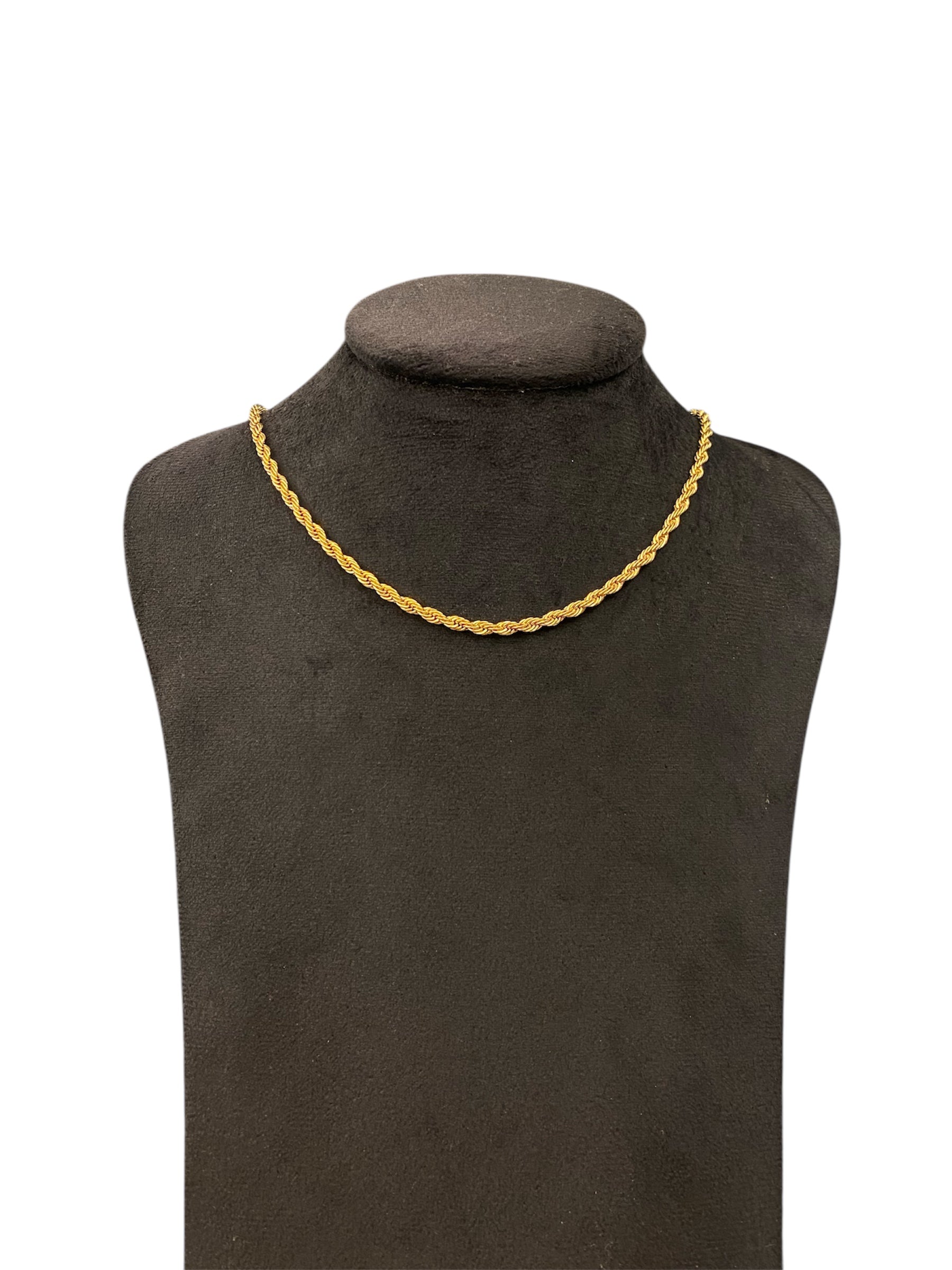 Gold Rope Chain Necklace – Stainless Steel