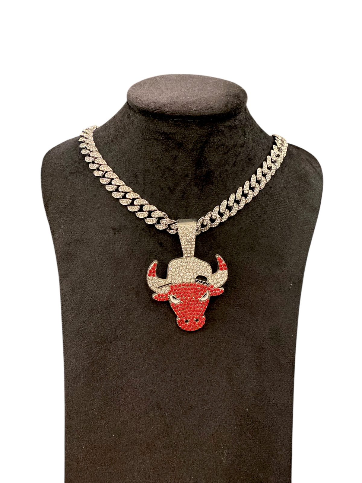 Red Bull Head Necklace