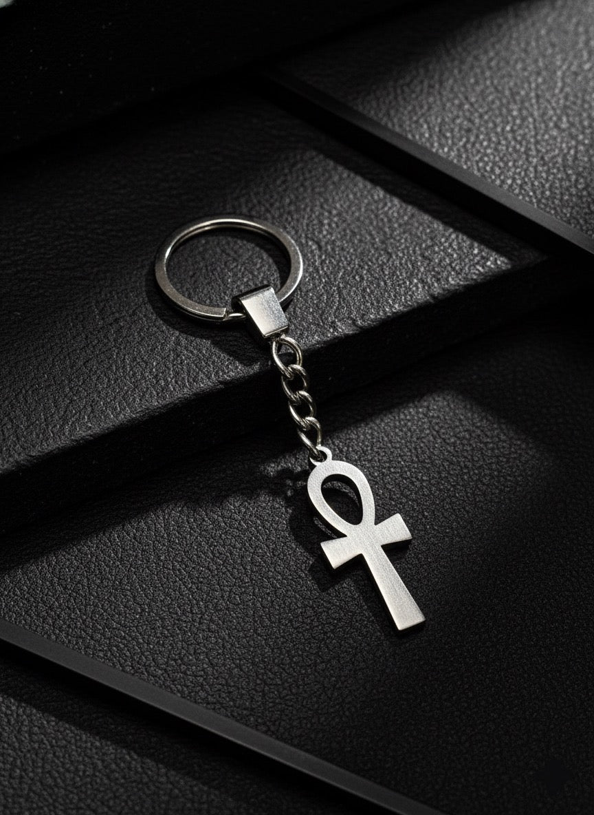 Stainless steel key of life keychain