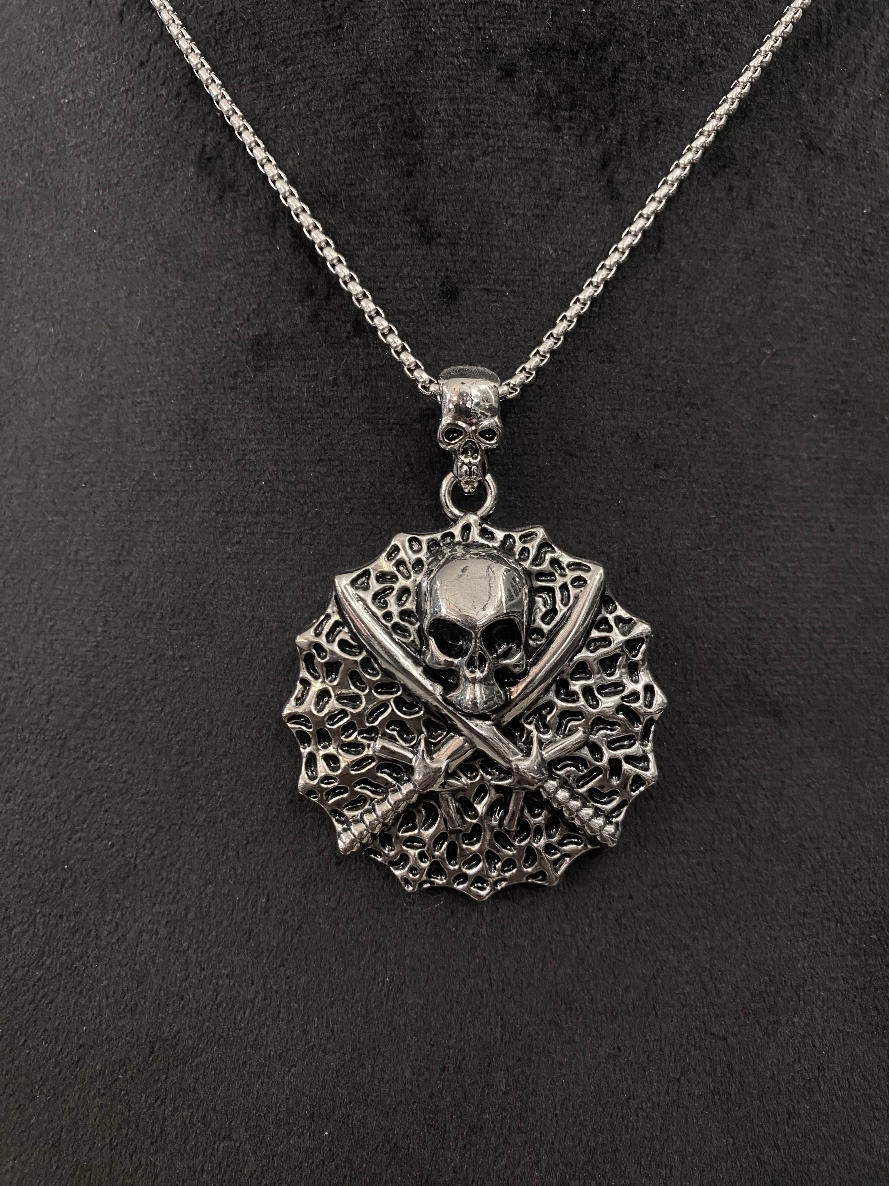 Skull & Swords Crest Necklace