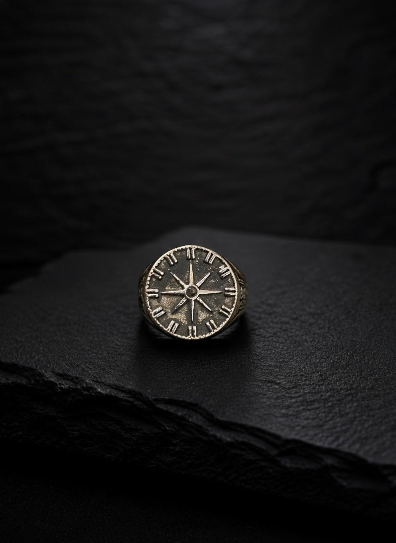 Compass stainless ring