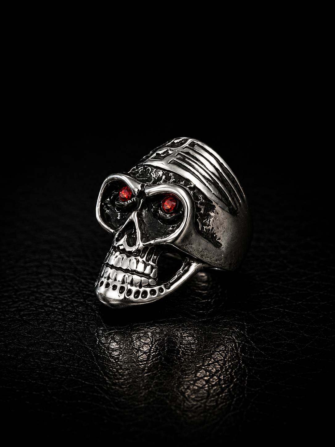 Patriot Skull Stainless Steel Ring