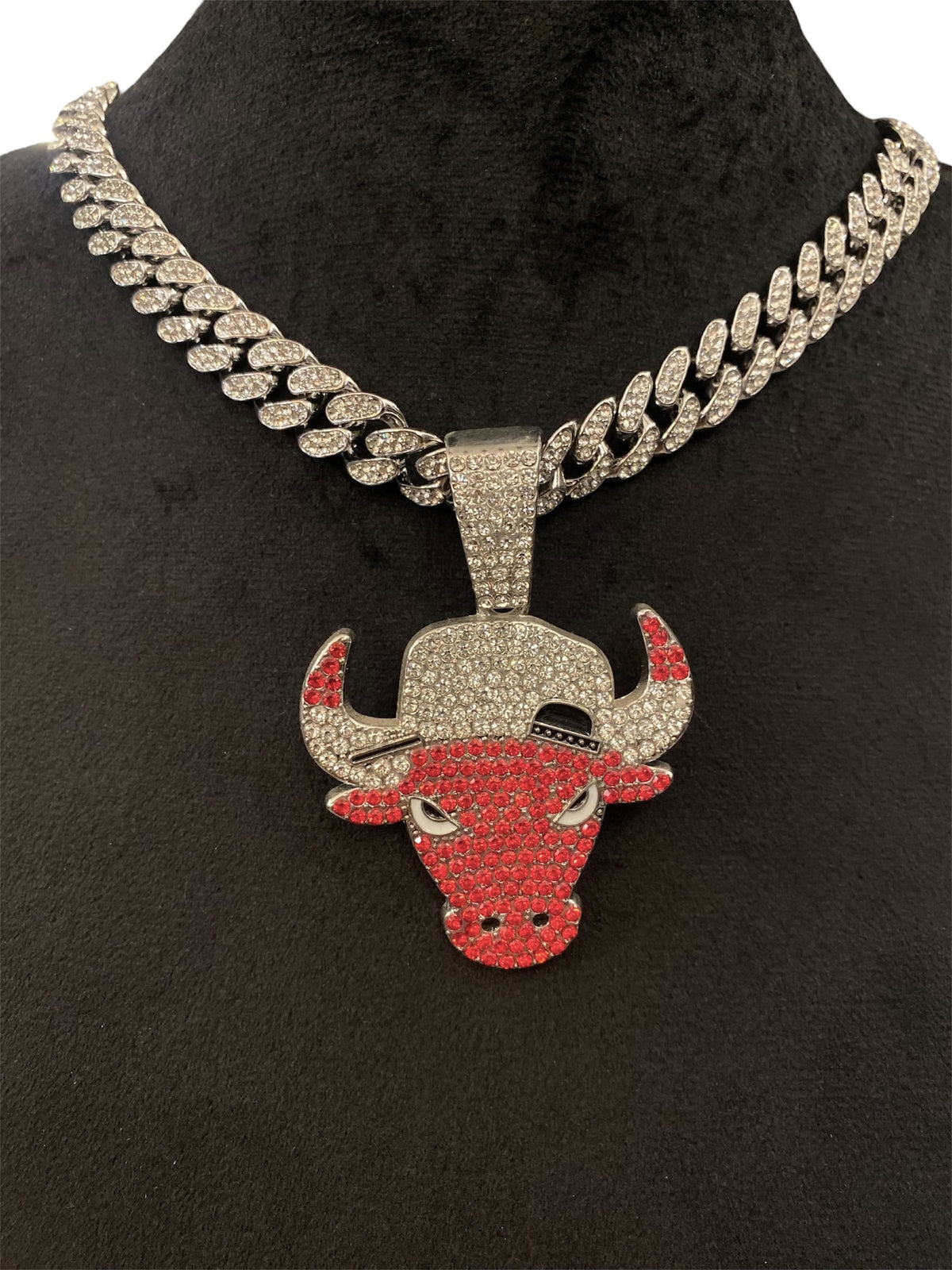 Red Bull Head Necklace