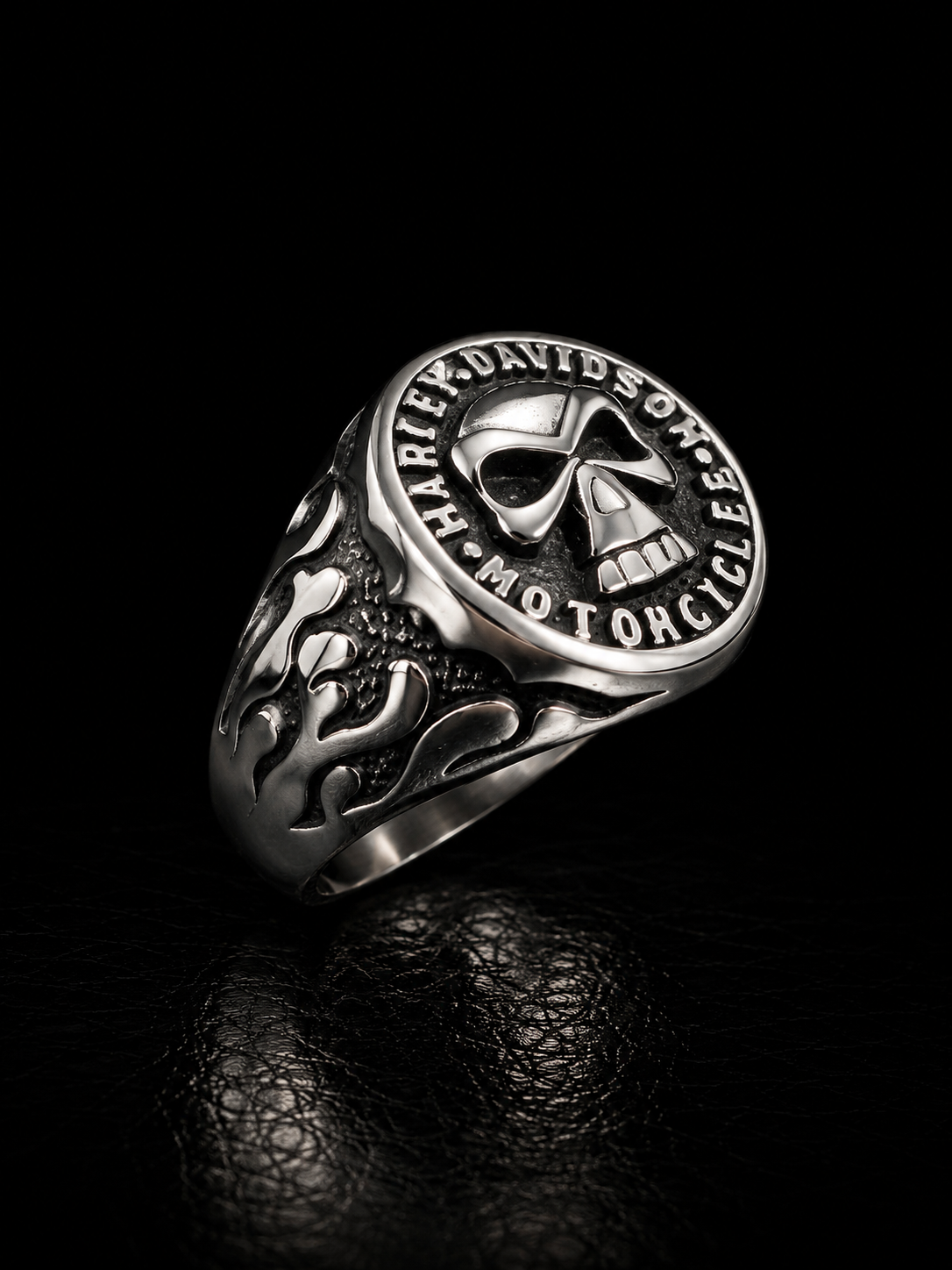 Motorcycle Skull Stainless Steel Ring
