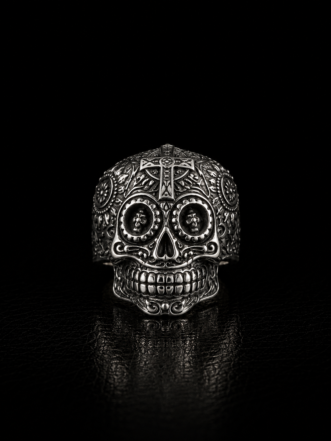Sugar Skull Stainless Steel Ring