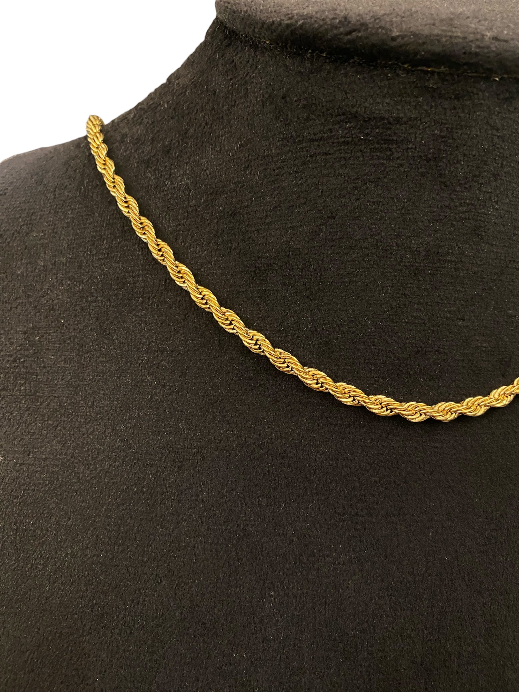 Gold Rope Chain Necklace – Stainless Steel