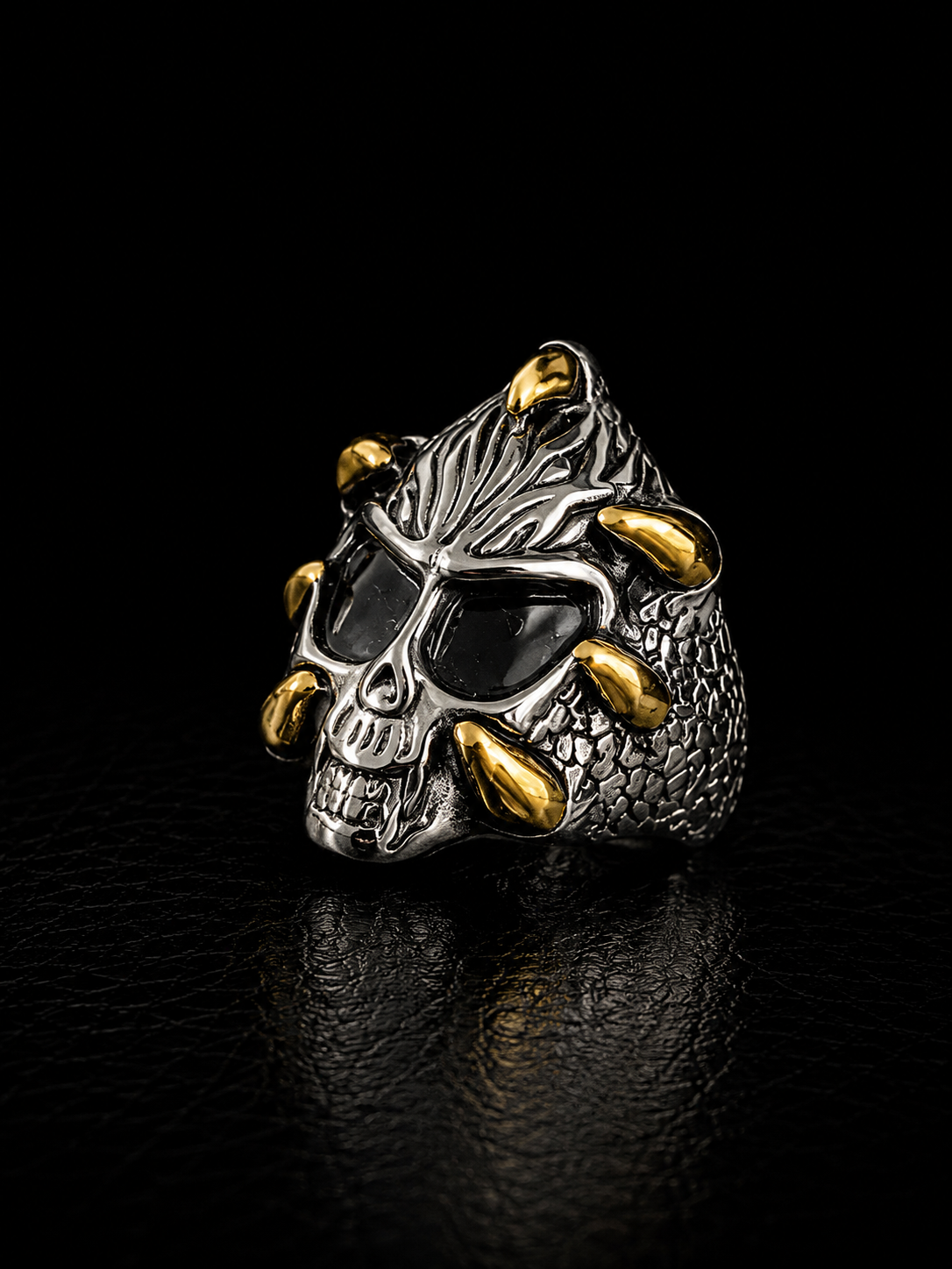 Spiked Skull Stainless Steel Ring