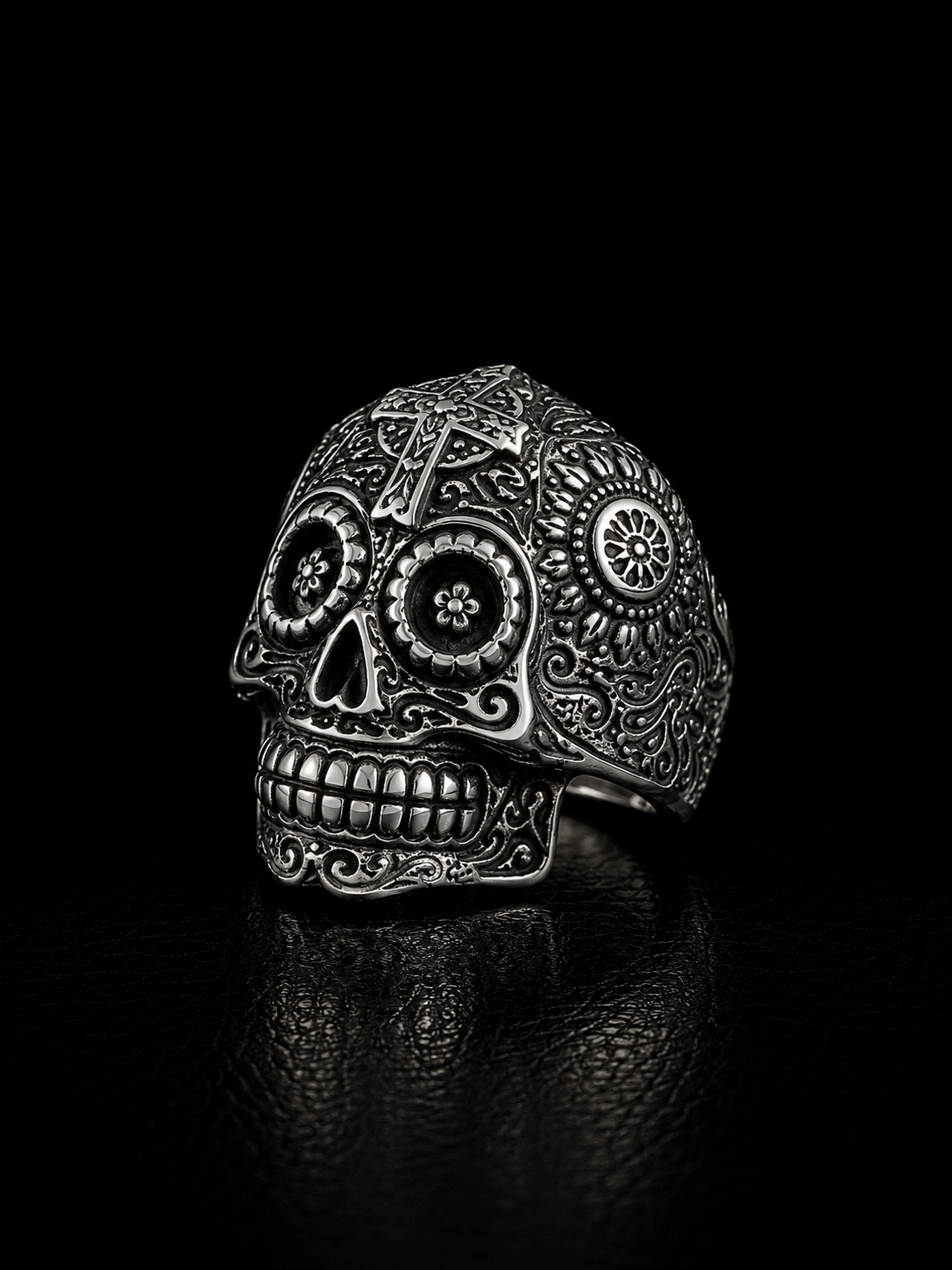 Sugar Skull Stainless Steel Ring