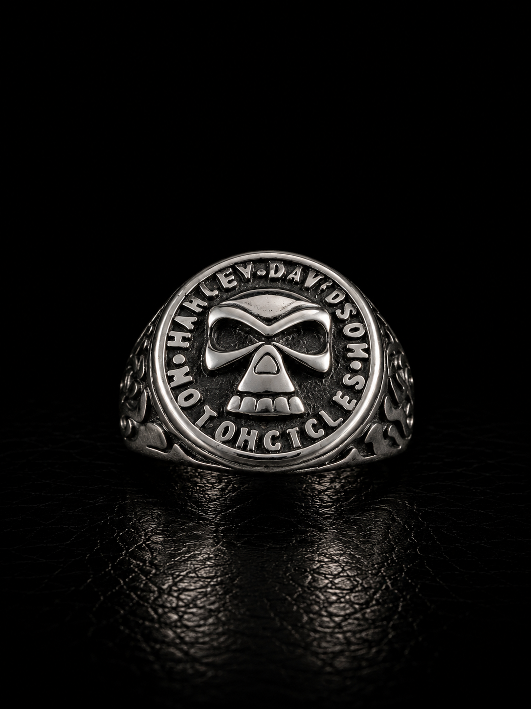 Motorcycle Skull Stainless Steel Ring