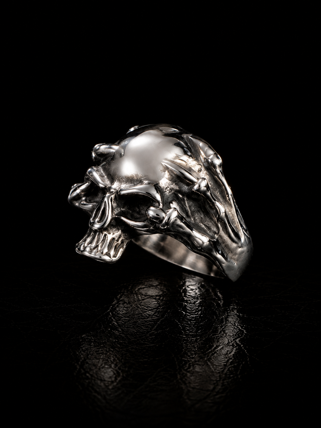 Bone Skull Stainless Steel Ring